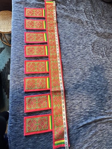 Embroidered geometric fabric - geometric,