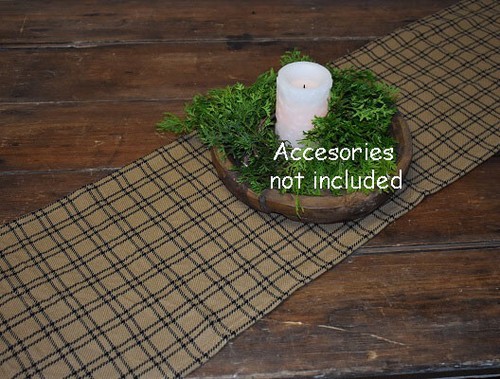New cottage check black tan - new,