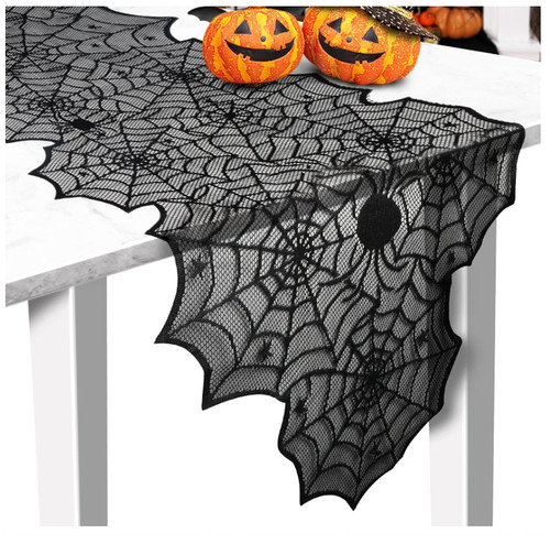 Halloween table runner black - table, runner,
