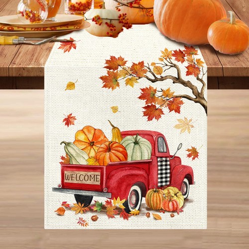 Bonsai tree fall table runner - tree,