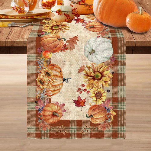 Fall table runner orange - fall, 72,