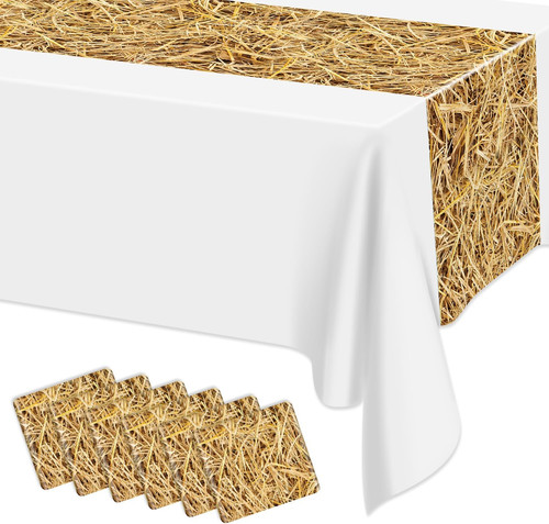 6pcs straw table runner - 6pcs,