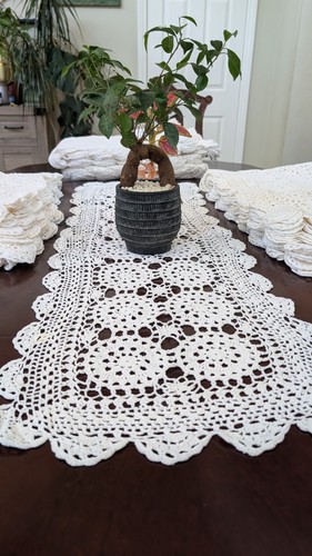 Handmade crochet lace 14x44 - handmade,