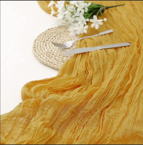 1pc cheesecloth table - table, runner