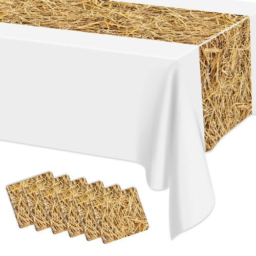 6pcs straw table - 6pcs,