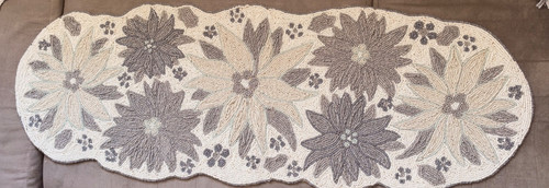 Winter holiday beaded silver - beaded,