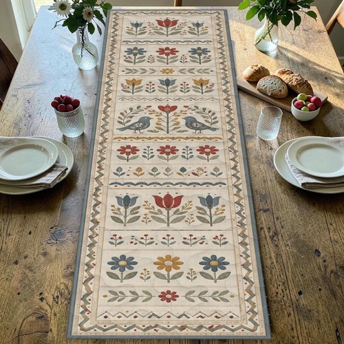 Scandinavian quilted table - scandinavian,