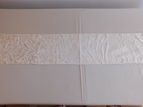 Ivory floral table - 10", x