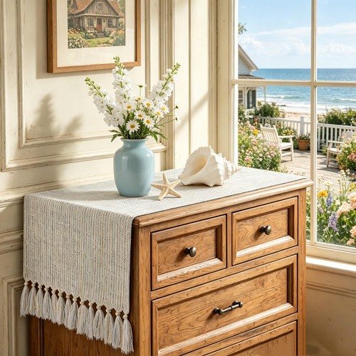 Woven table runner - table, 48