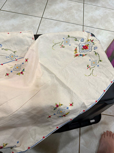 Vintage embroidered floral - vintage,