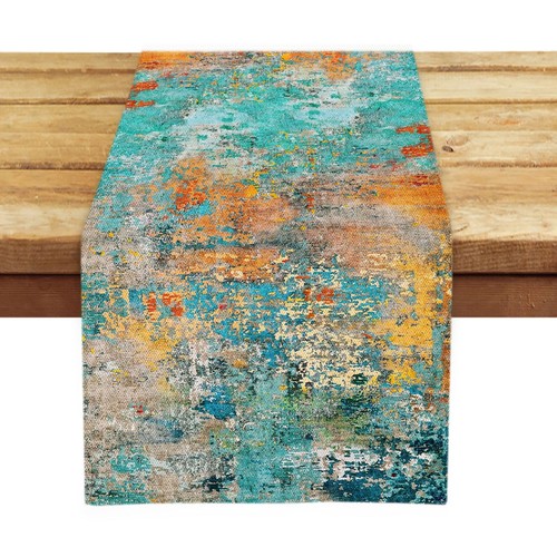 Colorful teal boho - colorful, table