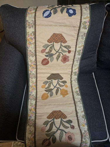 Reversible floral cotton table - cotton,