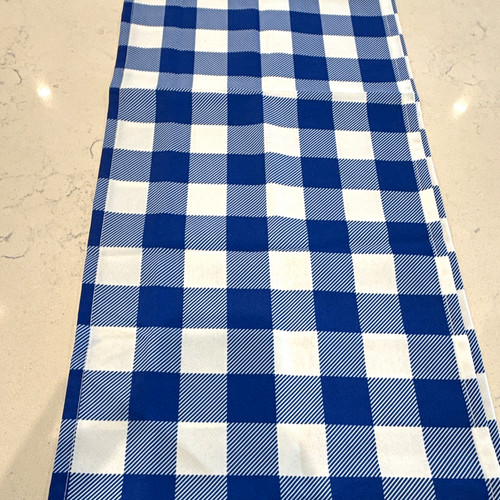 Blue white gingham - blue/white,