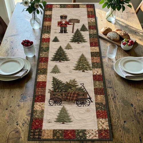 Snowy pine tree nutcracker - snowy,