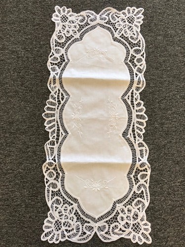 Embroidered cotton lace - embroidered,