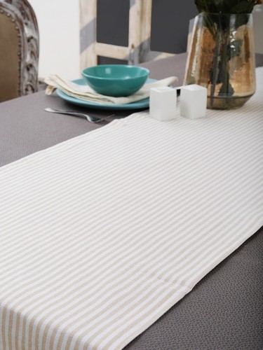 Cotton table runner stripes - cotton,