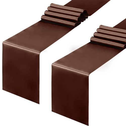 Brown satin table - brown,
