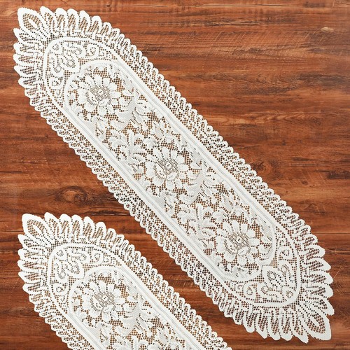 Lace crochet rectangular table - lace,