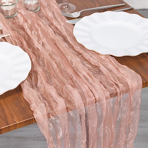 Dusty rose sheer crinkled - ft,